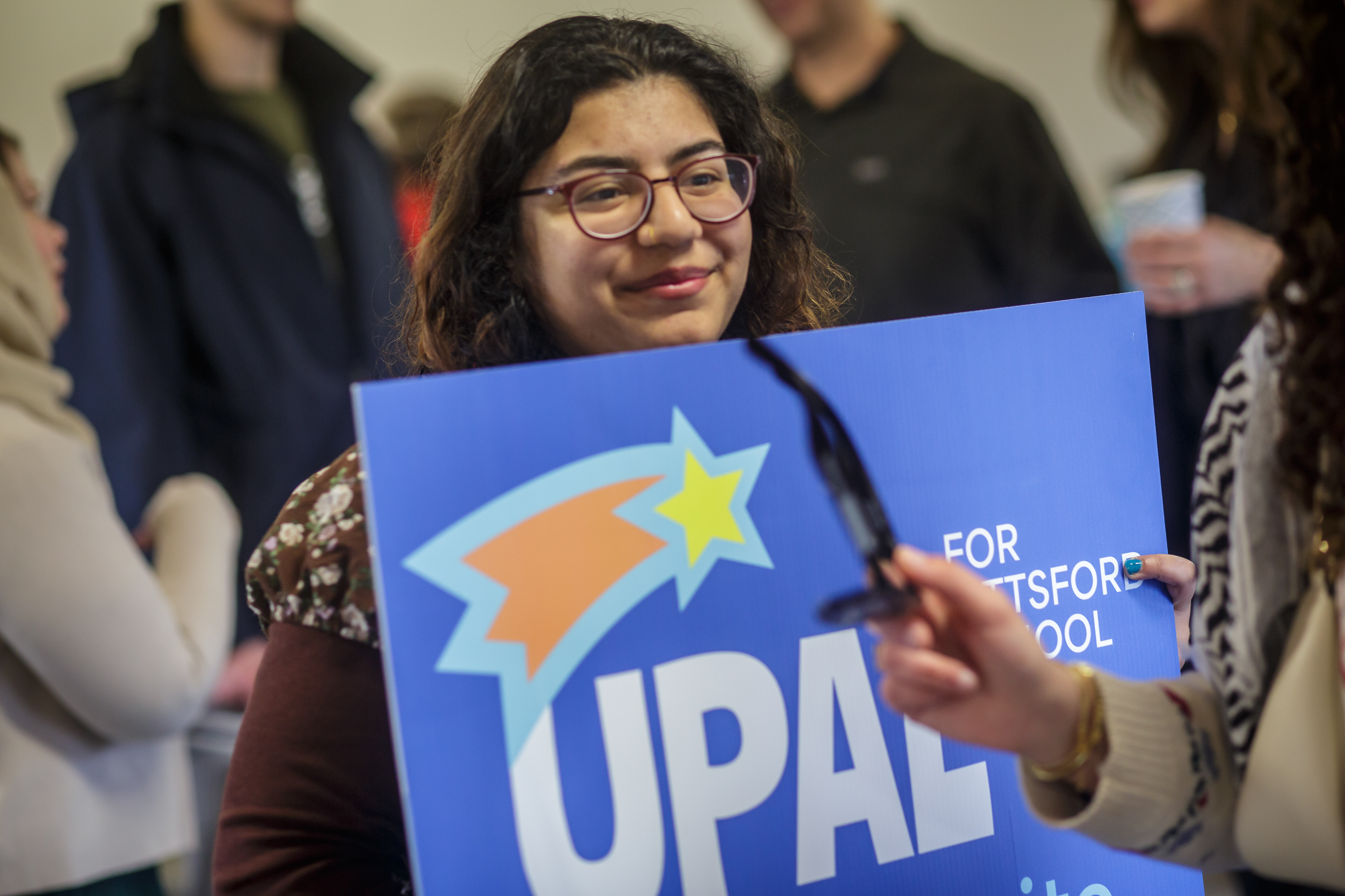 Pittsford supporter at the campaign kickoff