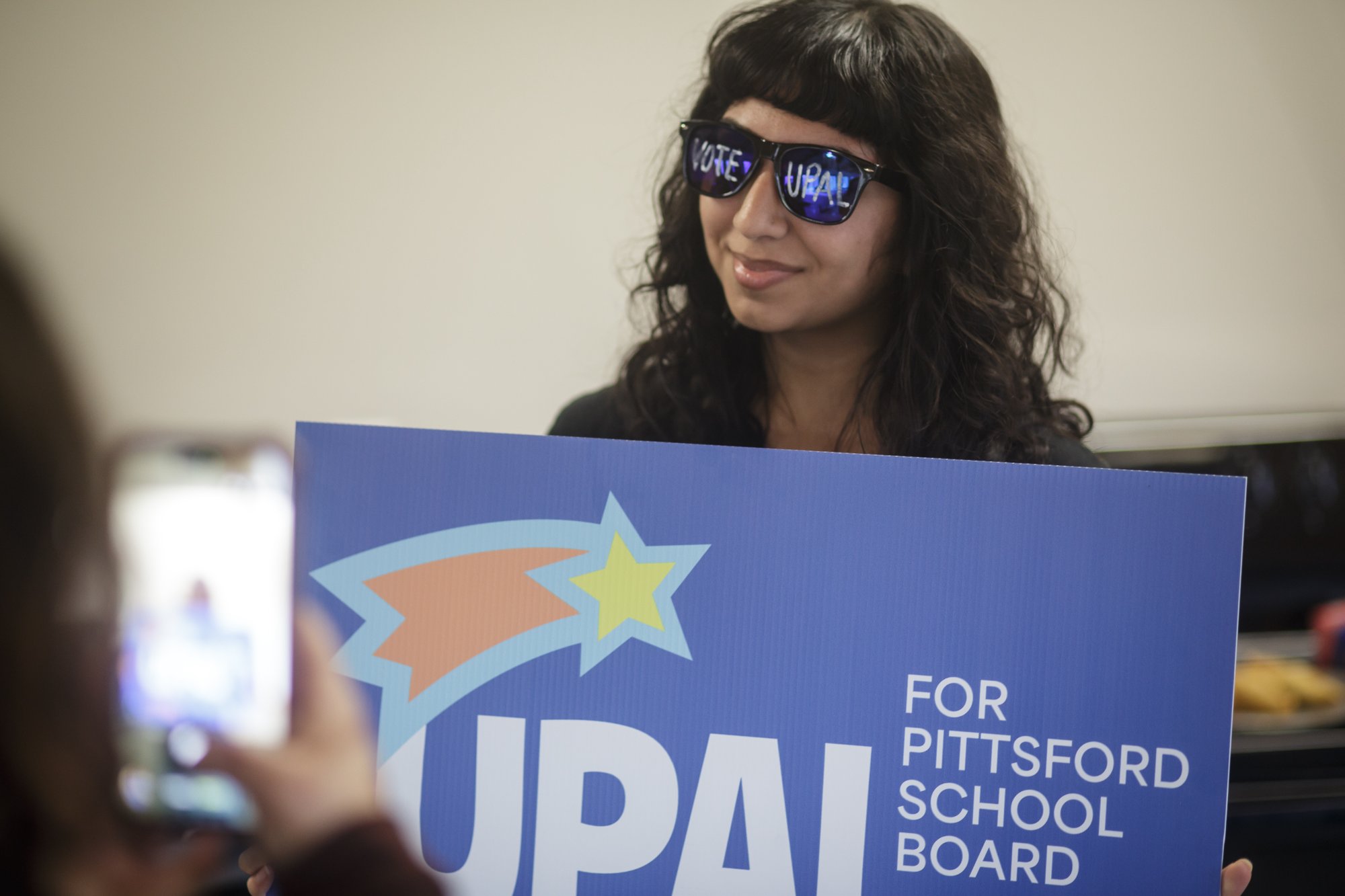 Pittsford supporter at the campaign kickoff