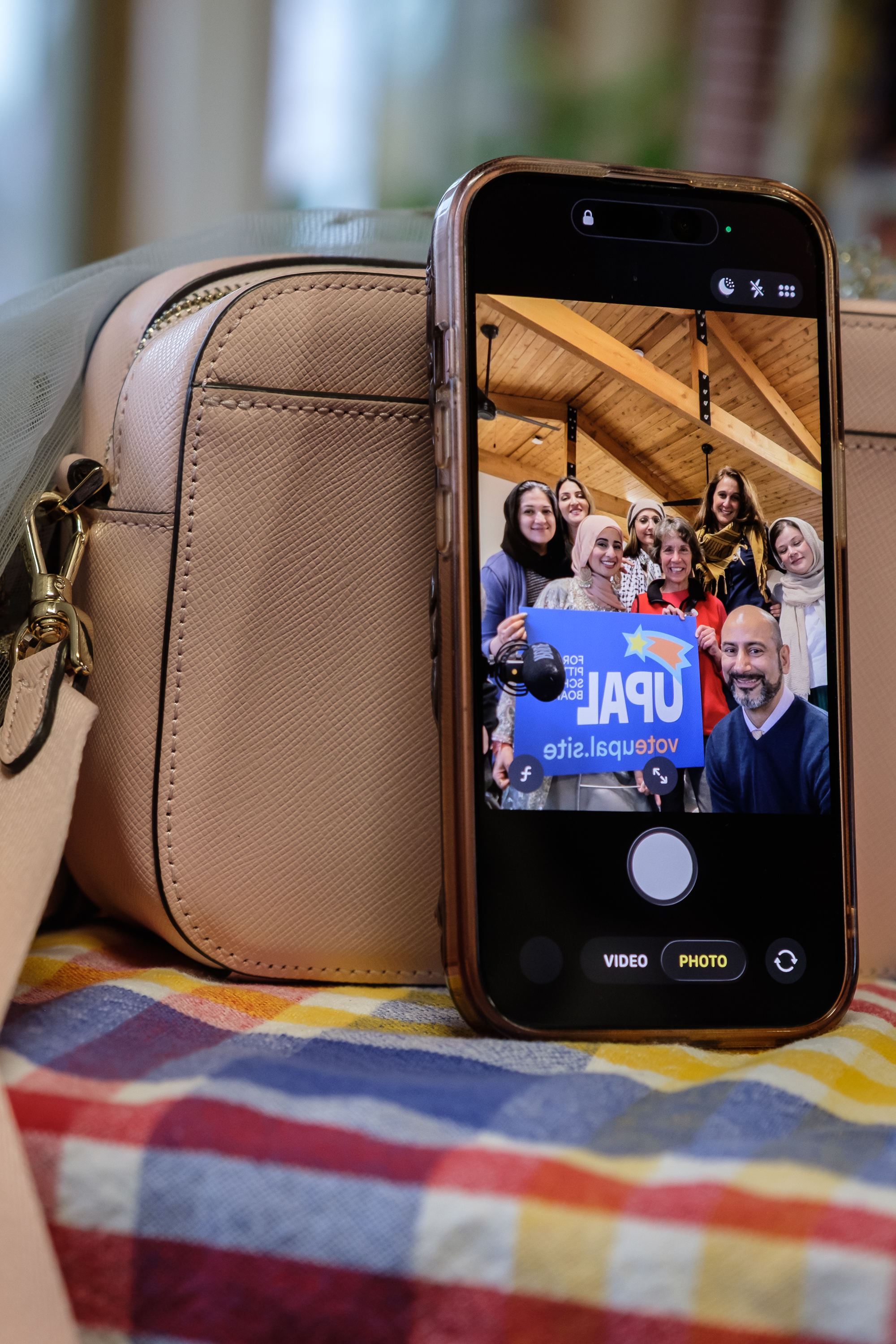 Anwar with supporters at the campaign kickoff